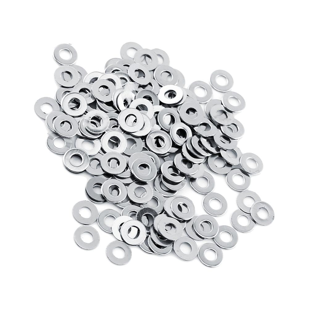 100pcs  304 Stainless Steel  Metric flat Washers Screw Repair Kit Tool M3 M4 M5 M6 M8 M10 (M3)