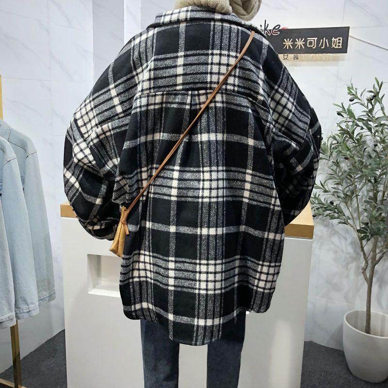 Plaid Shirt for Women Loose Long Sleeve Women's Shirt Jacket All Match Casual Coat 2026