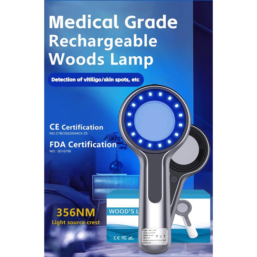 NEW UV Magnifying Woods Lamp Skin Analyzer Facial Beauty Testing Light for Skin Care Analysis Detection