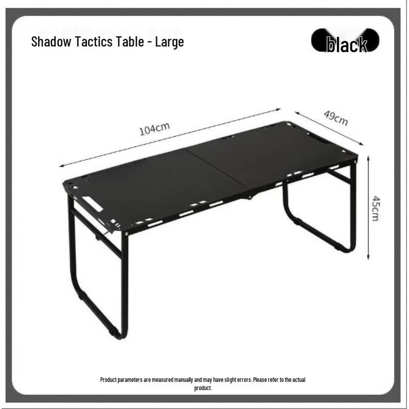 Compact Folding Picnic and Camping Table Set with Tactical Lamp Stand
