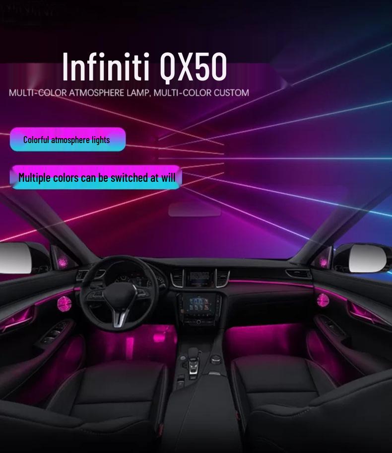 Compatible with Infiniti Q70/Q50L/QX50/QX60 Ambient Light Upgrades with Dynamic Color Effects