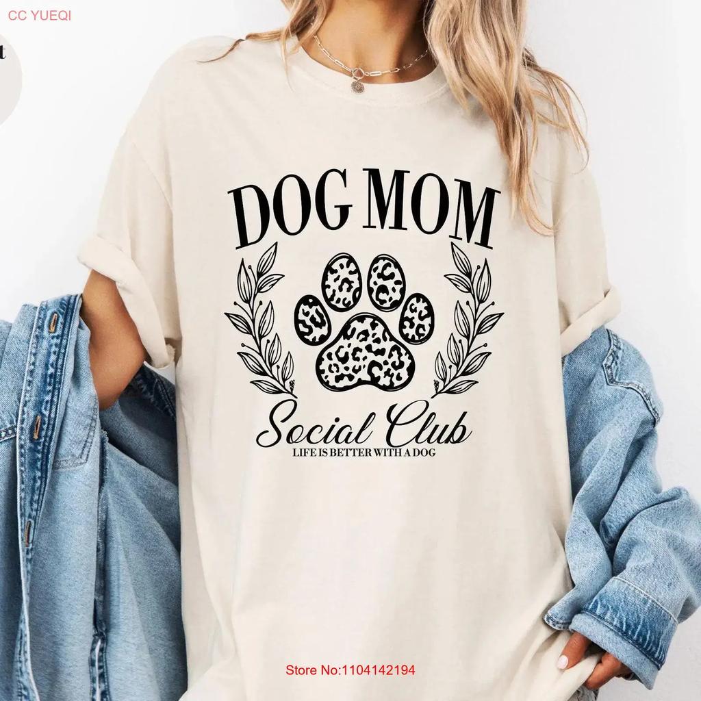 Mama Shirt Dog Mom Social Club T Mothers Day Retro Mother S Vintage Washed Designer Clothes Soft Stretched Fashion Breathable