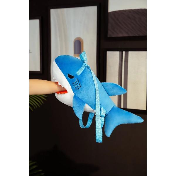 50cm Cute Plush Shark Backpack Toys for Children Cartoon Sea Animal Shark Schoolbag Kawaii Gift for Kids