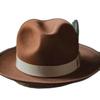 Hot Selling Cowboy Hat Wool Felt Top Hat Western Gentleman Hat Felt Hat Jazz Hat Men's Winter Hat