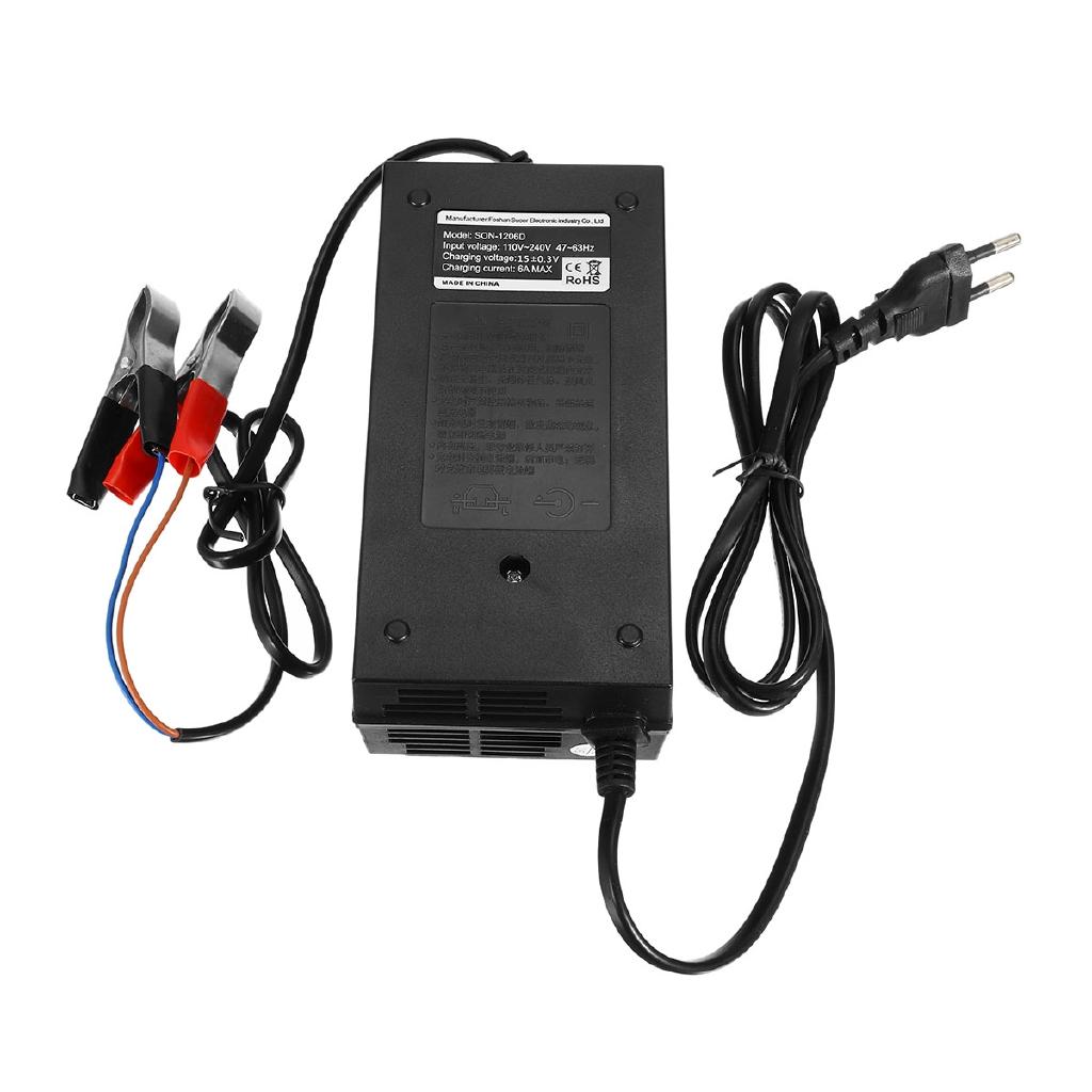 110V/220V To 12V 6A Full Automatic Car Battery Charger Digital Display Smart Fast Power Charging for Car Motorcycle