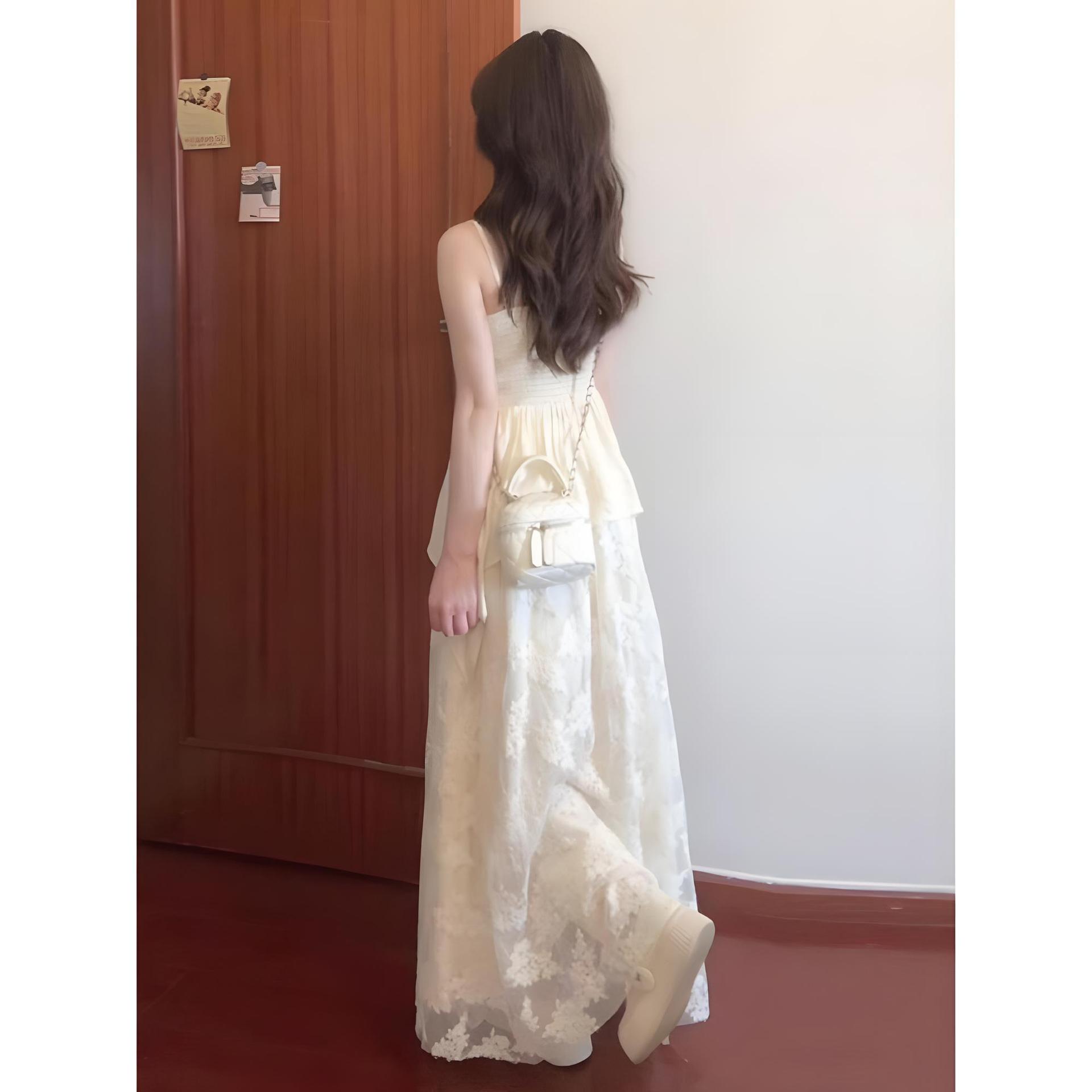 

Топ на подтяжках, юбка А-силуэта, летний стиль для морского отдыха XL- (recommended 110-60kg)