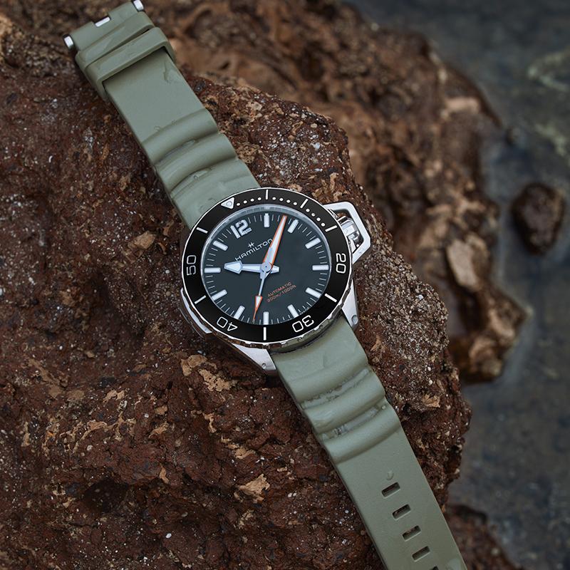 Hamilton Khaki Navy Frogman Series Automatic Mechanical Movement Sports Watch Men Watches Black Steel Rubber H77455331