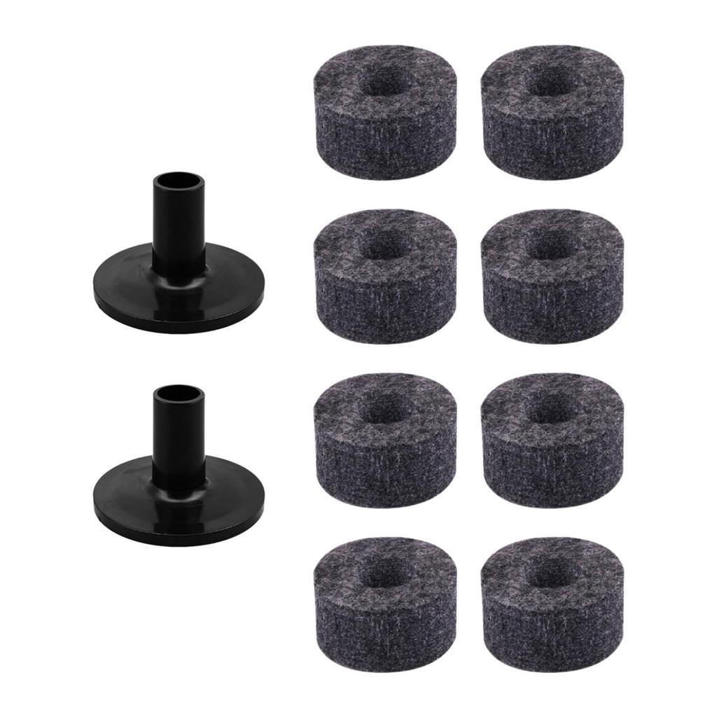 10x Cymbal Accessory Easy Installation Drum Accessories Cymbal Stand Felt Pads for Stage Concert Show Musician