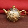 Brass Dragon and Phoenix Handheld Ornament Small Teapot Craft Set Wine Pot Office Tea Seat Home Decor
