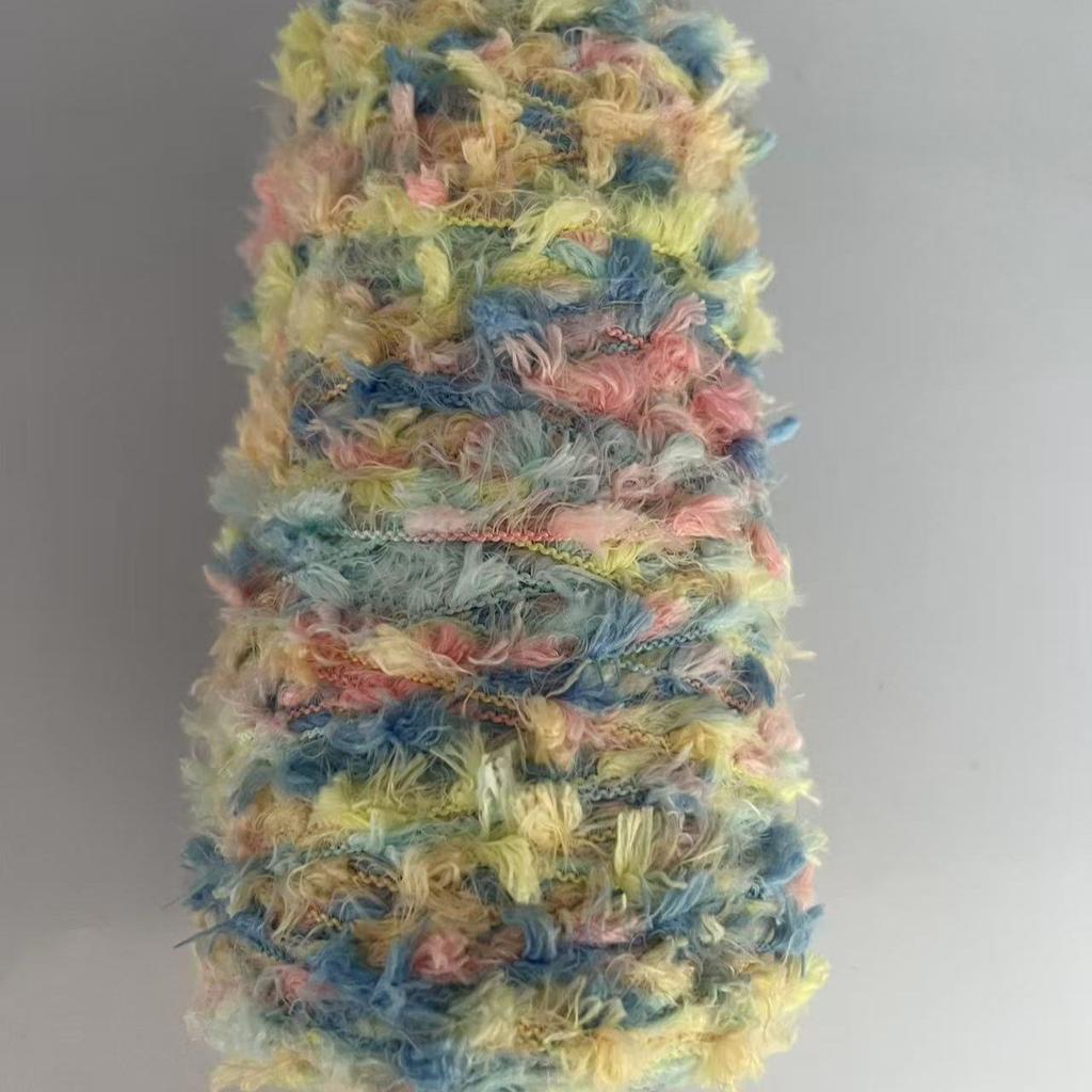 Segment Dyed Fish Tail Popcorn Hand Mixed Thread Yarn, Hand-woven Special DIY Knitting Sweater Special Bag Scarf Knitted Wool