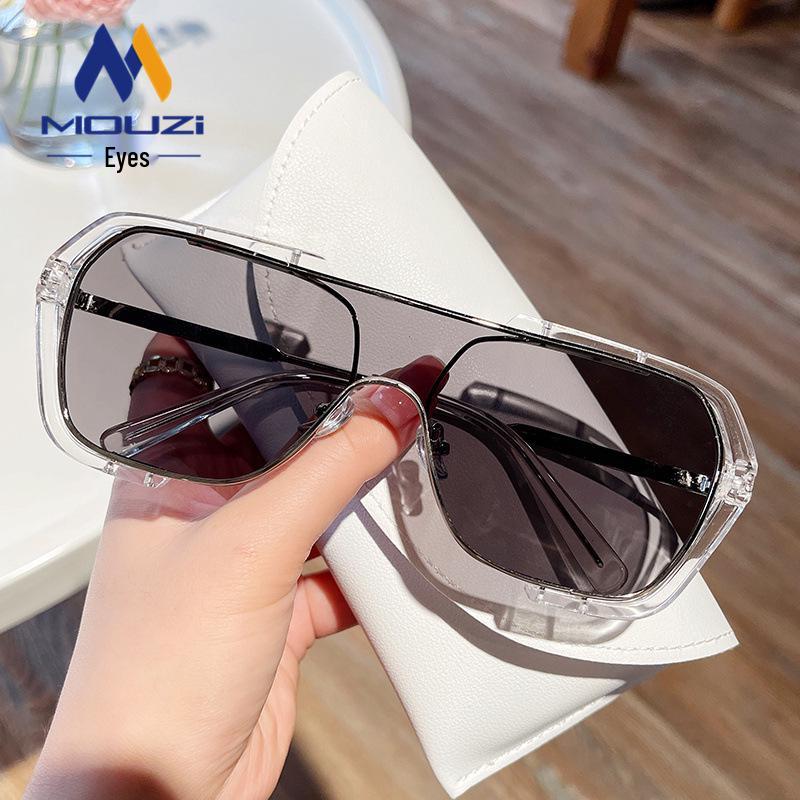 Trendy Retro Korean One-Piece Concave Sunglasses for Men & Women