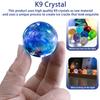LED 7 Colorful Glass Ball Detachable Rectangle Base Crystal Ball Night Lamp Shiny Multi-purpose Crystal Ball with Wood Stand