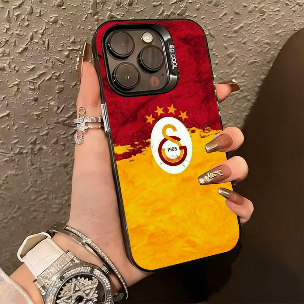 G-Galatasaray-y SK Handyhülle Für iPhone 17,16,15,14,13,12,11 Plus,Pro Max,XS,Bunte Silberne Handyhülle Funda Cover