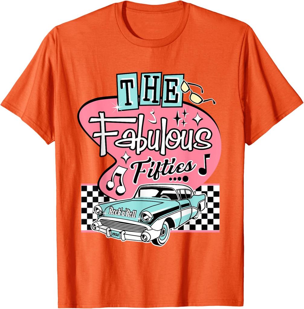 50er Rockabilly Vintage 1950er Kleidung Für Damen Herren Sock Hop T-Shirt