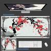 Plum BlossomCloud Extended Gaming MousePad Minimalist Oriental DeskMat NonSlip Keyboard Pad keyboard pad NonSlip