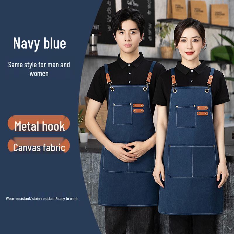 Custom High-End Workwear: Waterproof Oil-proof Apron for Women with Logo, Ideal for Catering, Coffee, and Milk Tea Shops