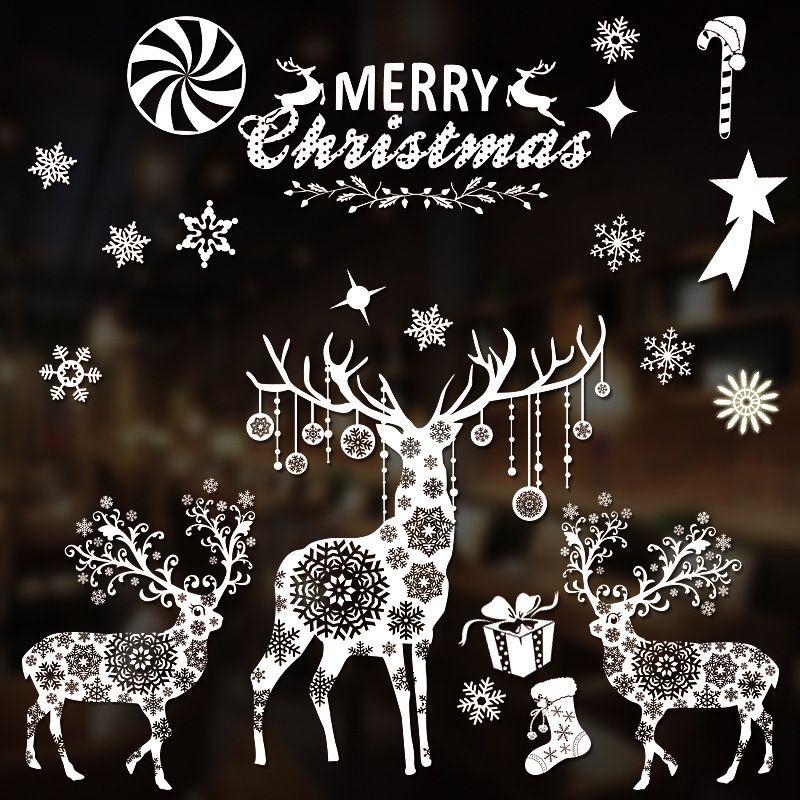 2020 Wesołych Świąt Naklejki na Okno i Ścianę Idealne do Przytulnej Dekoracji Świątecznej