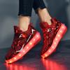Scarpe Sportive da Ragazzo Ricaricabili e Convertibili in Scarpe da Ginnastica Luminose da Ragazza USB per Bambini Scarpe Bling Bling Scarpe Luminose con Rotelle