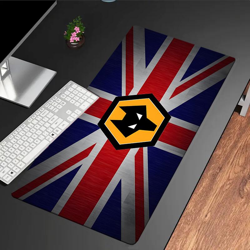 Flammende Wölfe Emblem Wanderer Mauspads, Gaming-Mauspad, Tastaturmatte, Schreibtischdekoration für Computer-Notebook, Fan-Geschenk, Geburtstagsgeschenk