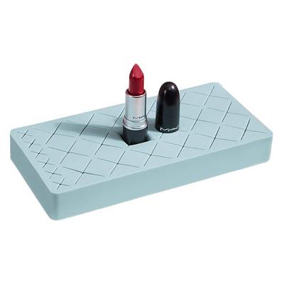 Prendre Kosmetikaufbewahrung Make-up-Werkzeugaufbewahrung Ständer Silikonständer Lippenständer Silikon Kosmetik Kosmetikaufbewahrungskoffer Tischplatte Schreibtisch (Minzgrün)