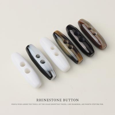 Resin Pattern Olive Buckle Coat Trench Coat Coat Pair Buckle Down Jacket Cotton Coat Horn Buckle Children'S Buckle