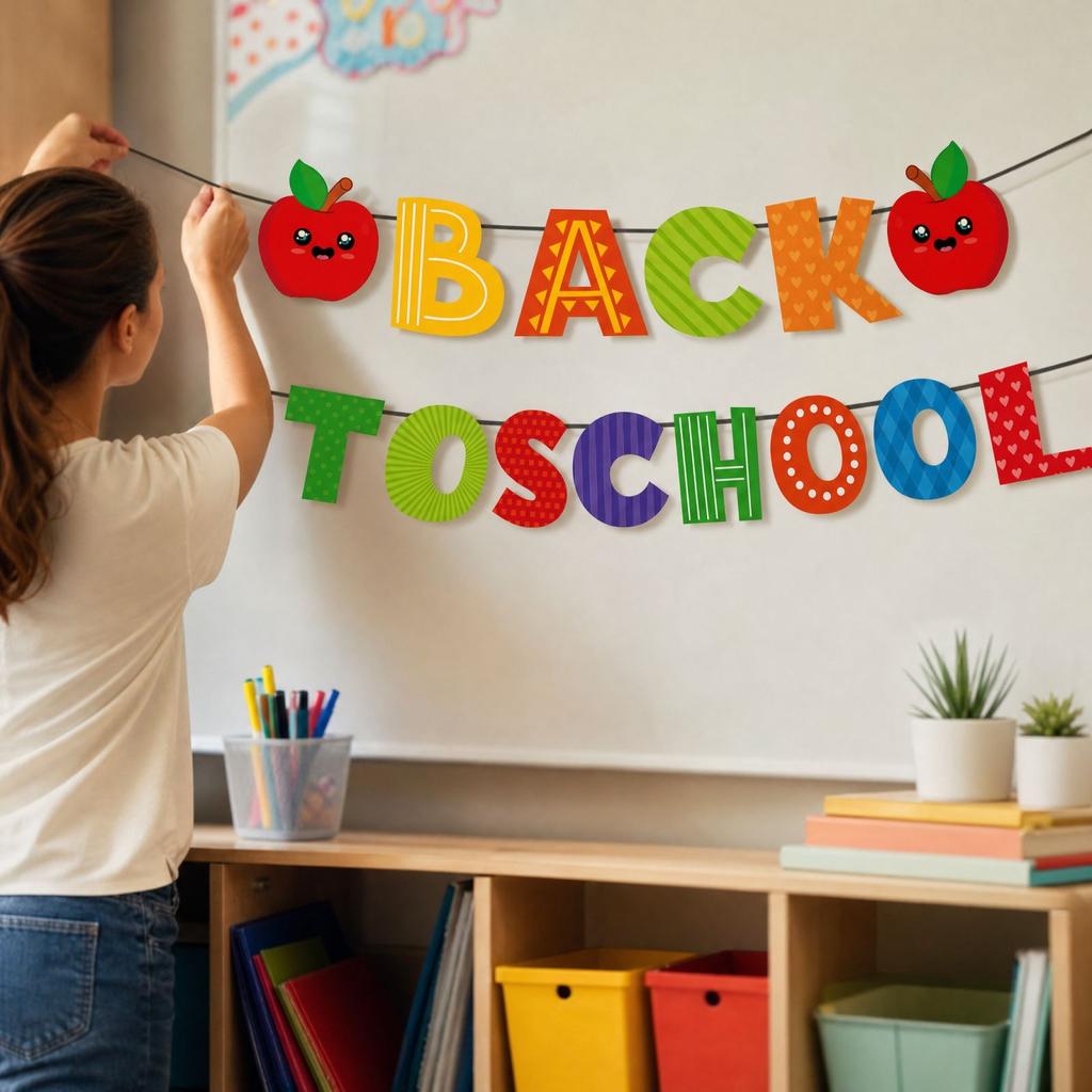 Κρεμαστή Γιρλάντα Back to School Είδη Πάρτι για Διακόσμηση