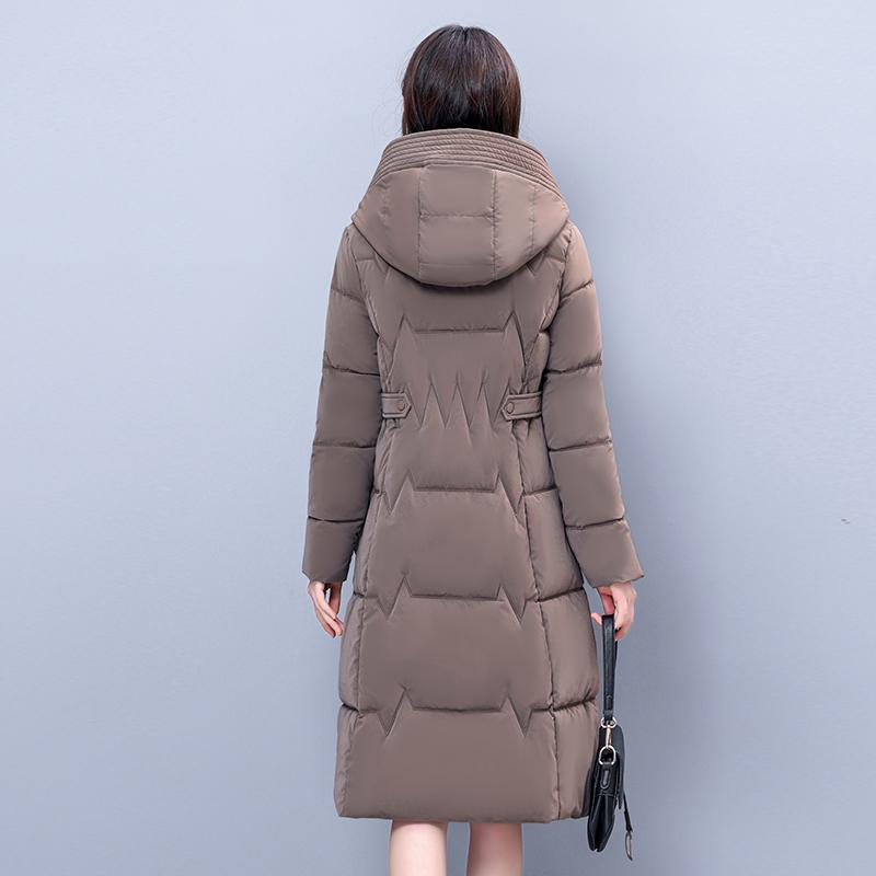 Plus Size Woman Winter Long Coat Hooded High Quality Thick Warm Padded Jackets for Women Korean Style Winter Parkas Big Pockets