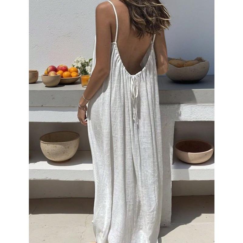 New women's suspender loose casual summer dress high-end temperament spring and summer women's clothing women's summer