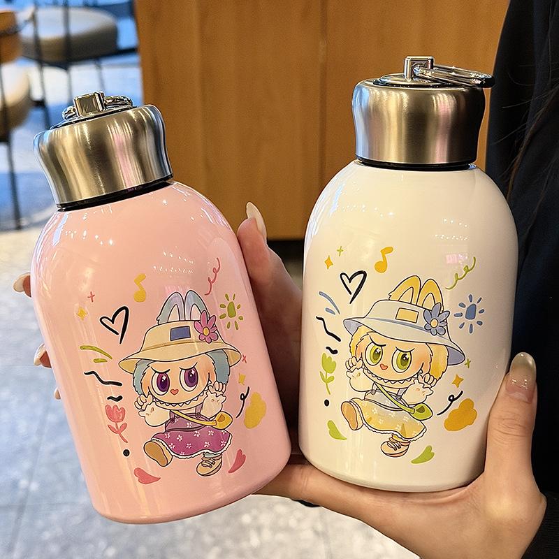 Little Fatty Ding Thermos Cup Cartoon Portable Big Belly Cup Outdoor Portable Accompanying Direct Drinking Cup