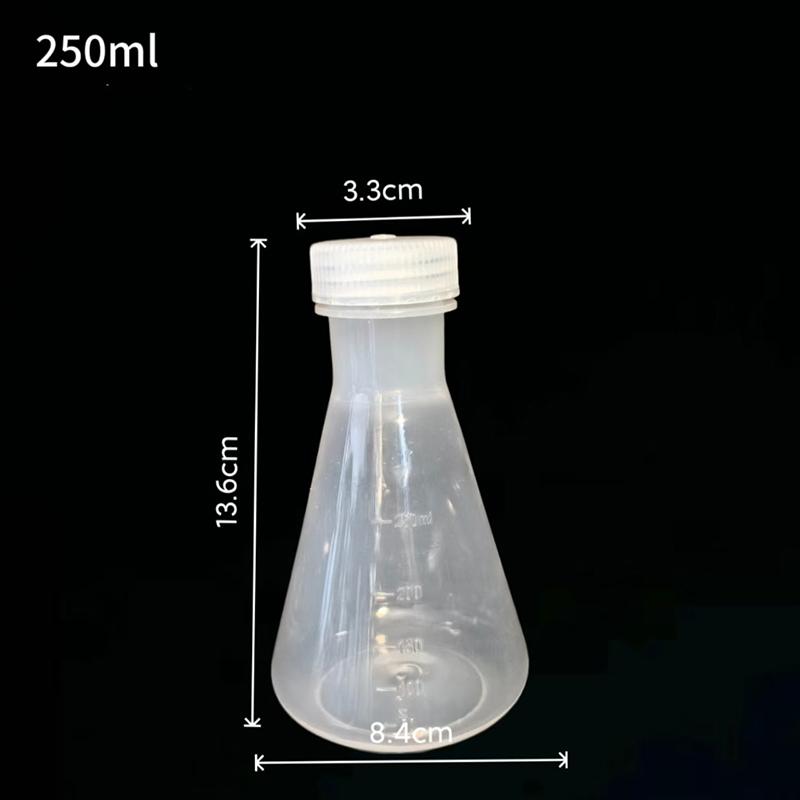 50Ml To 1000Ml Lab Plastic Erlenmeyer Flask Conical Container Bottle With Screw Cap For Laboratory Experiment