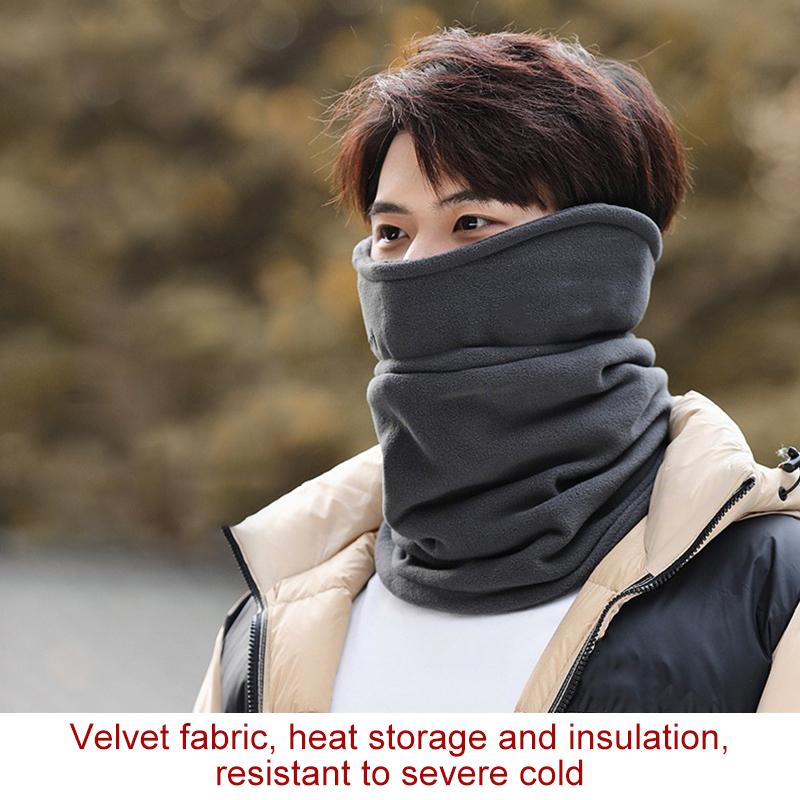 

1 шт. Подкладка Ветрозащитная маска для лица Мода Сохраняет тепло Теплая Полиэстер Утолщенные Шарфы для шеи Однотонный серый