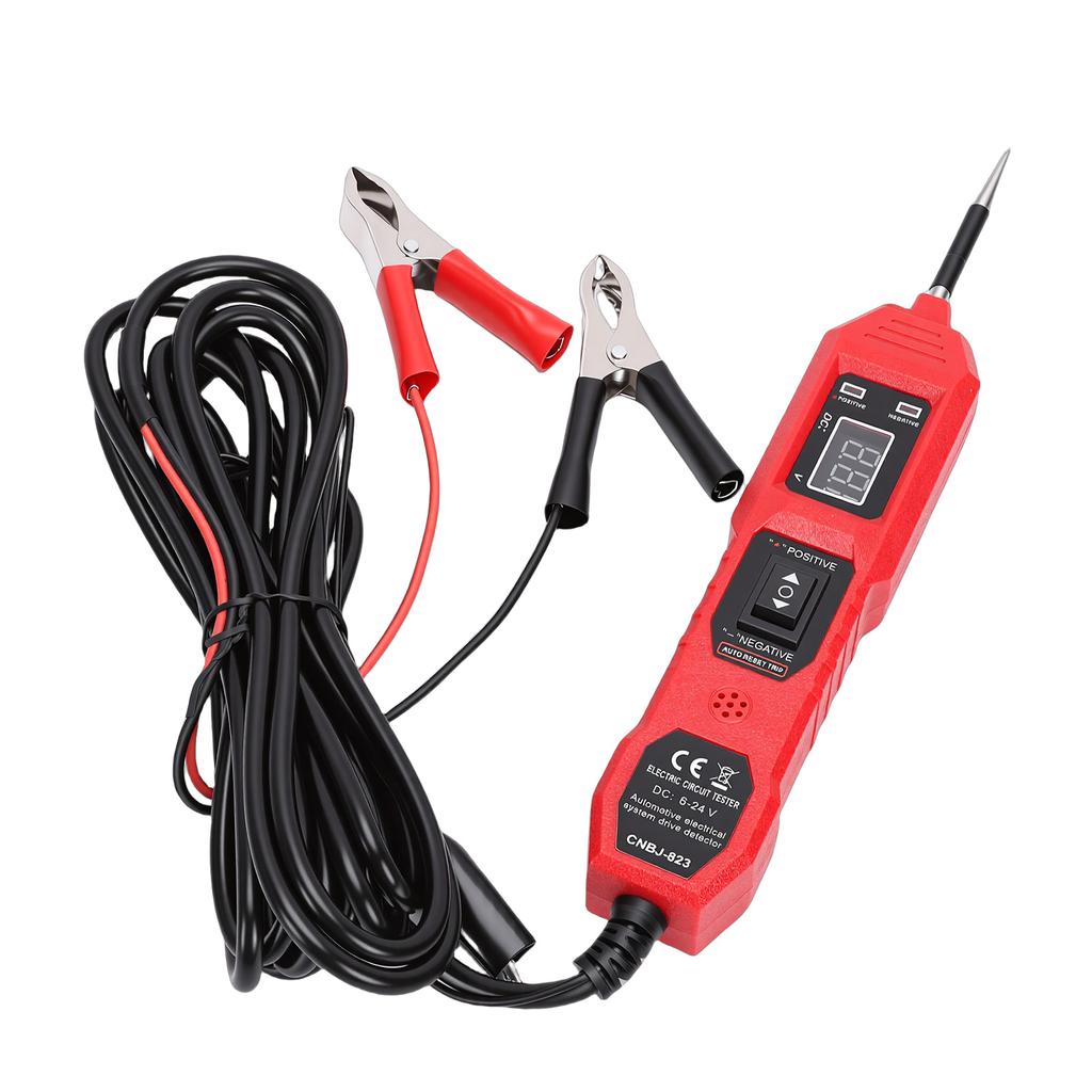 Car Circuit Tester Multifunctional High Sensitivity LCD Display Automotive Power Circuit Probe Tester with 4.5m
