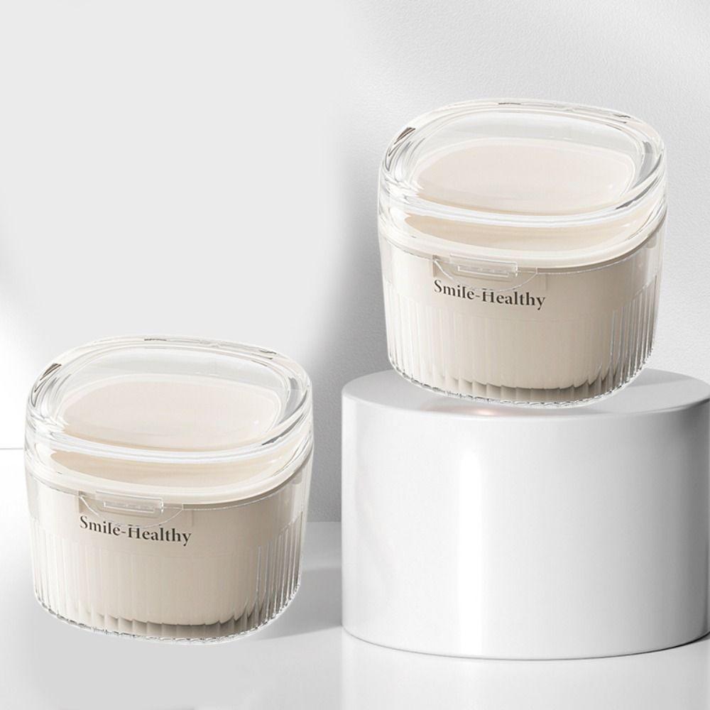 Plastic Orthodontic Retainer No-Leak Retainer Cleaning Case Portable Braces Storage Box  Travel