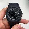 Men's Arabic Numerals Black Matte Quartz Watch