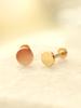 Minimalpiercing 14K Internal Gold Flat Round Labret Piercing
