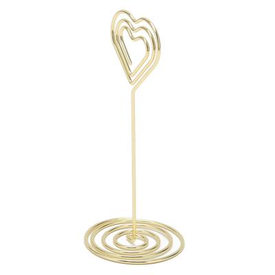10Pcs Gold /Rose Gold Table Number Stands Heart Shape Name Card Clips  Home Centerpiece