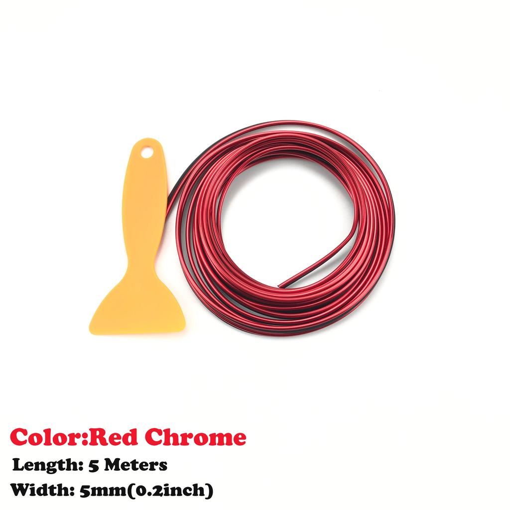 UNIVERSAL 5M CAR DIY Moulding Trim Interior Exterior Dashboard Edge Protection Decoration Strip Line Chrome Styling Accessories