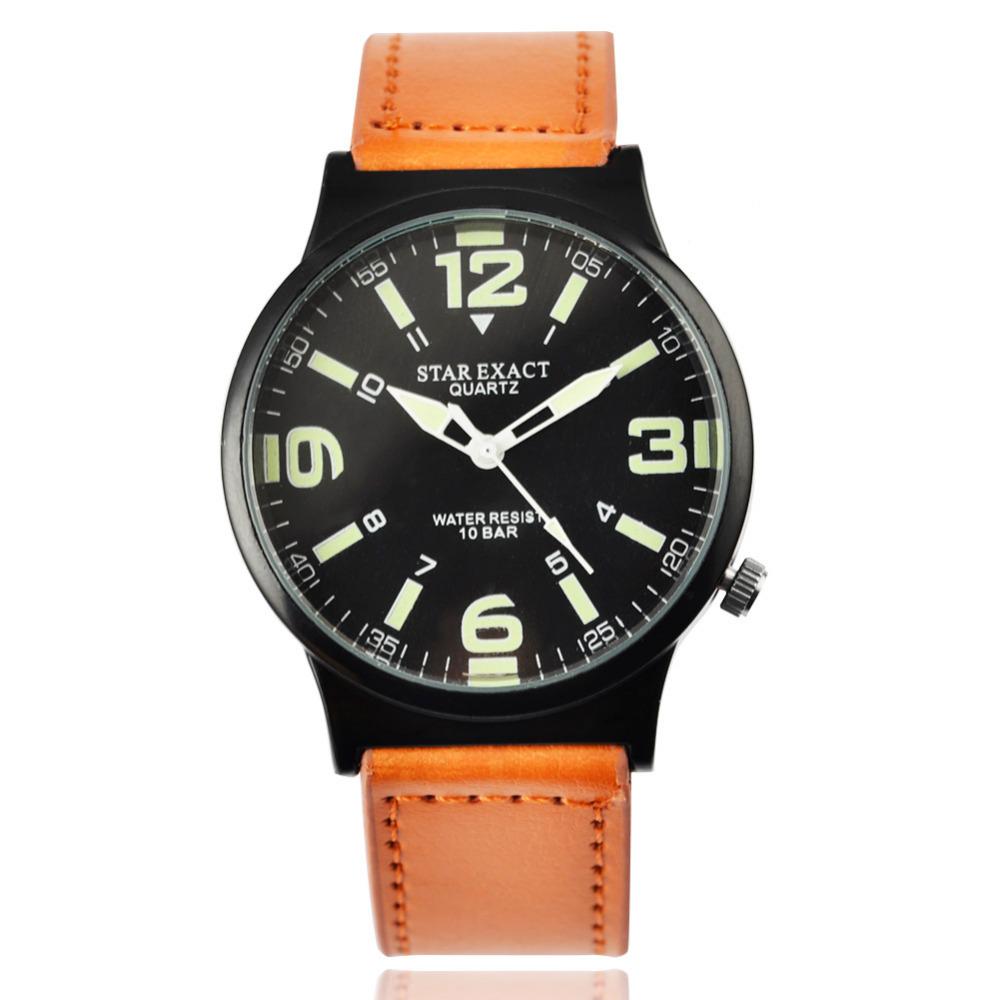 Fashion Luminous Watch Men Watch Leather Strap Quartz Watch