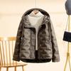 Women Autumn Winter Clothing White Duck Down Coat Long Sleeve Puffer Jacket Commuter Hooded Clothes Lady