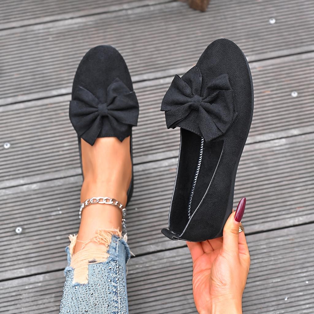 Women Flats New Summer Fashion Comfortable Versatile Loafers Shoes Women Simple Wear-resistant Flat Bottom Bow Sneakers Women