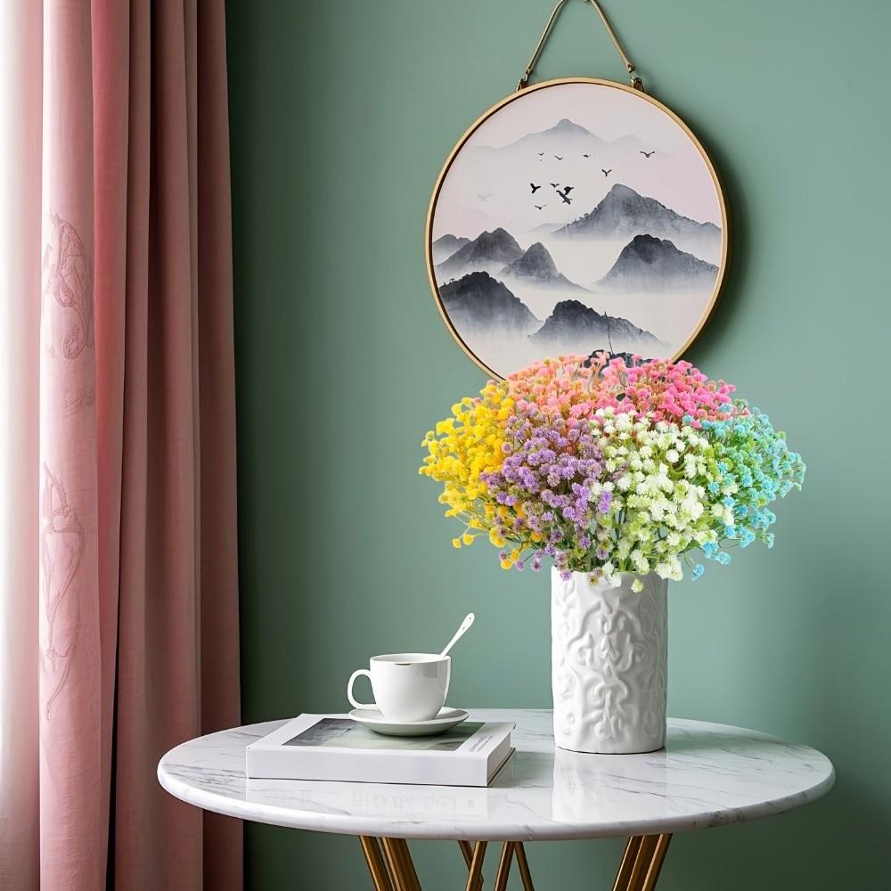 10 Bunch Plastic Artificial Flowers Gypsophila 29cm 7 Colors Garden Wedding Decoration DIY Fake Flowers Bouquet