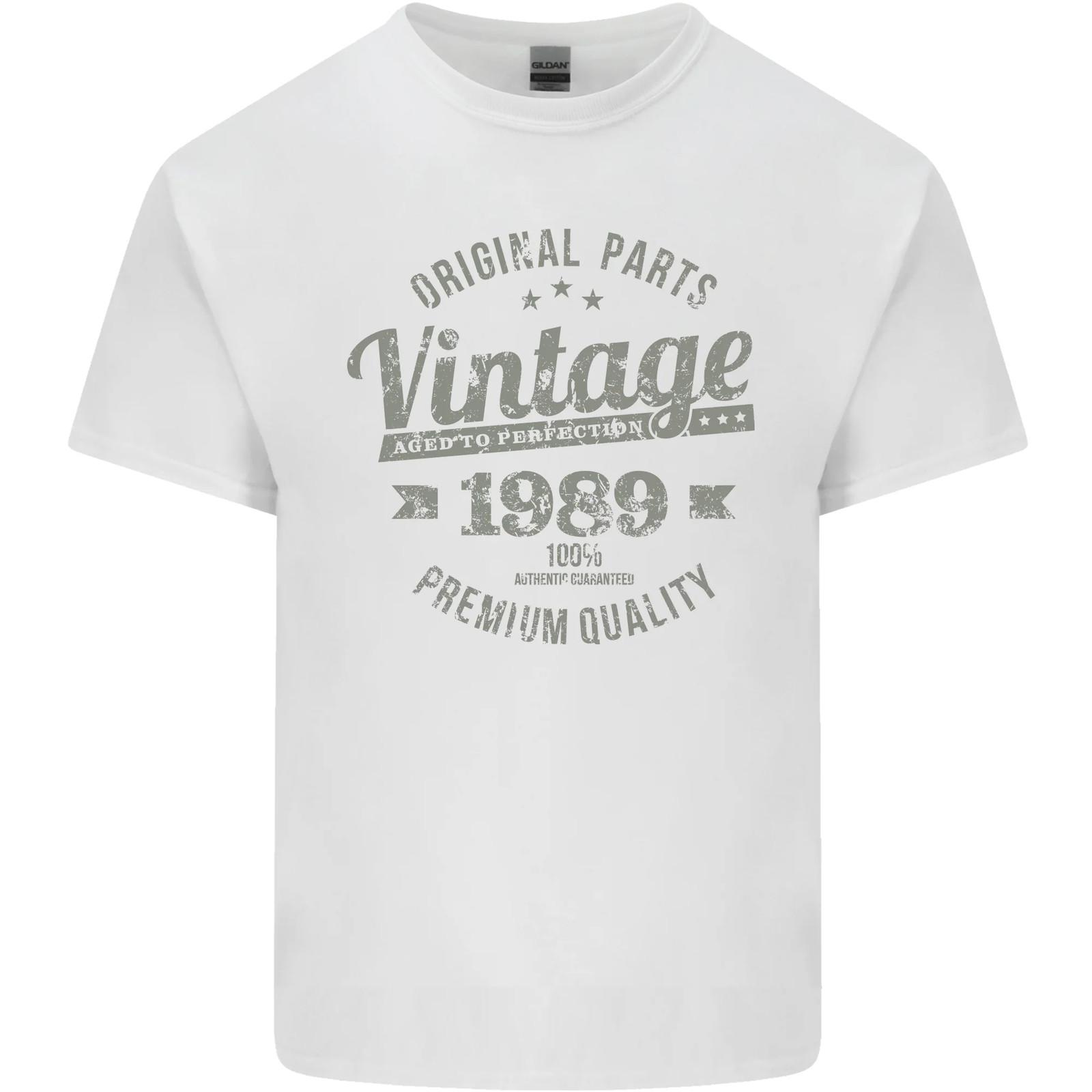 Vintage Year 37th Birthday 1989 Mens Cotton T-Shirt Tee Top S
