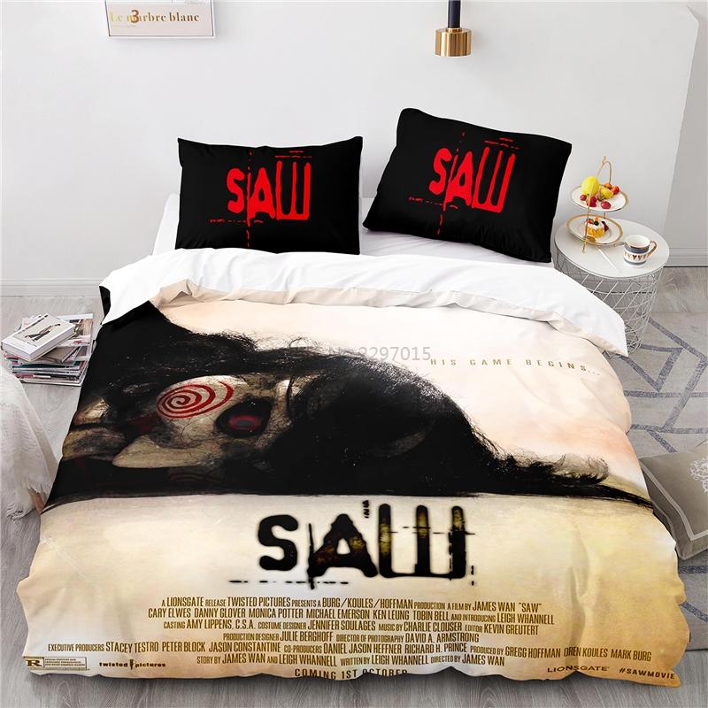 Horror Saw Movie Bedding Set 3d Duvet Cover Set Pillowcase Twin Full Queen King Size Bedclothes Comforter Cover Set Dropshipping