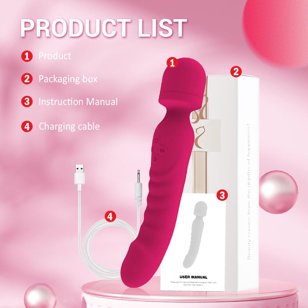 2In1 Powerful G Spot Vibrators Female Clitoris Stimulator Heating Dildo Massager Masturbation Adult Sex Toys for Women Insert Dildo Climax Masturbator