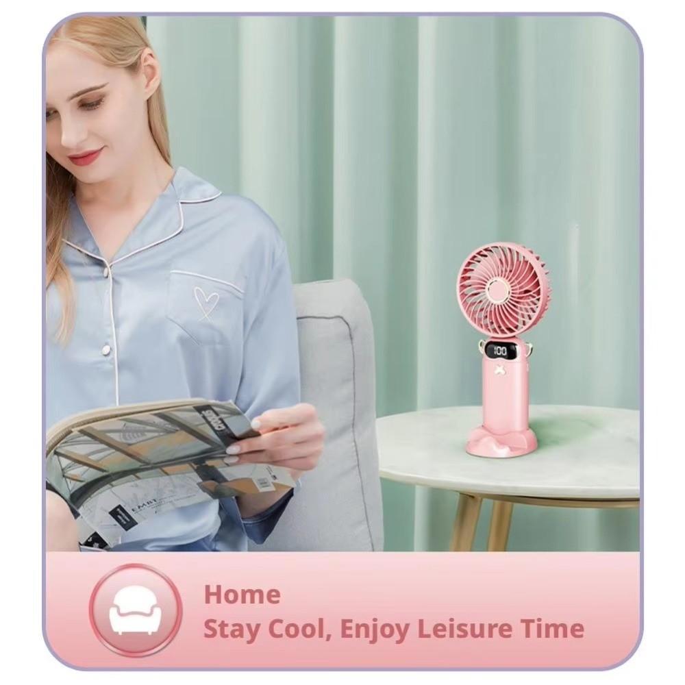 6000mAh Cooling Fan Rechargeable Rechargeable Fan Portable Handheld Mini Fan  Summer