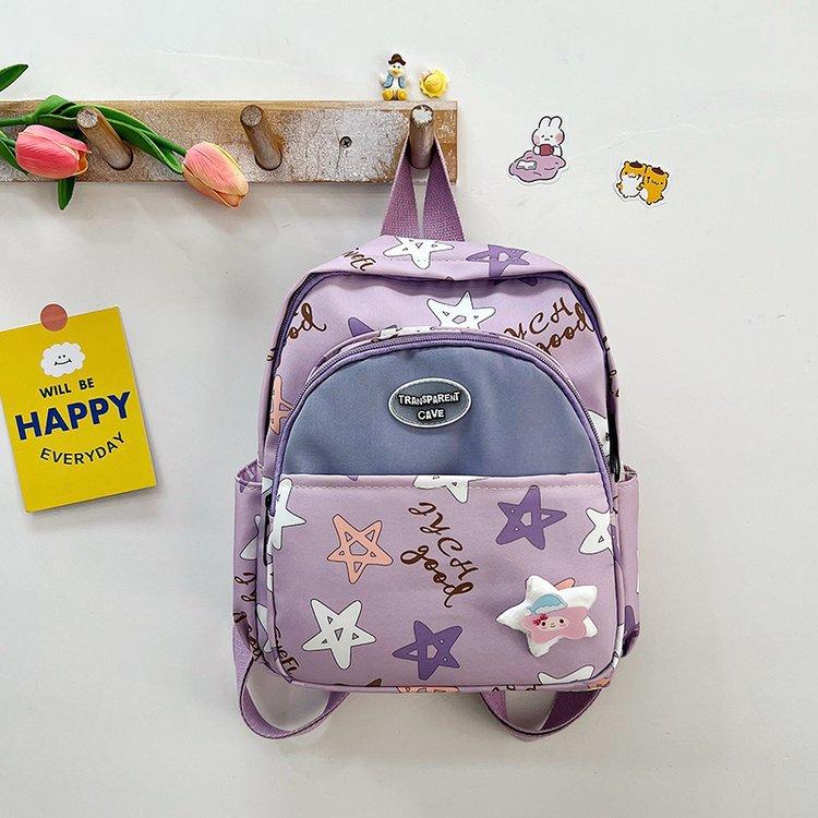 

Мультяшный рюкзак для учеников начальной школы, детский рюкзак в детский сад большой вместимости, милый рюкзак, легкий маленький рюкзак one size fits all фиолетовый
