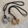 Stylish Clavicle Necklace With Vintage Leopard Pendant In Electroplated Finish For Enhancing Personalize Styles