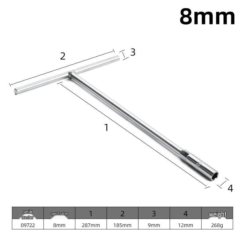 Longdexin T-Handle Multi-Functional Hex Socket Wrench for Car and Motorcycle Repair