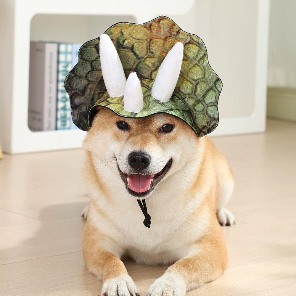 Adjustable Dinosaur Hat for Dogs Cute Funny Creative Dog Costumes Cap Cool Pet Hat Cosplay for Halloween Christmas Photo Prop
