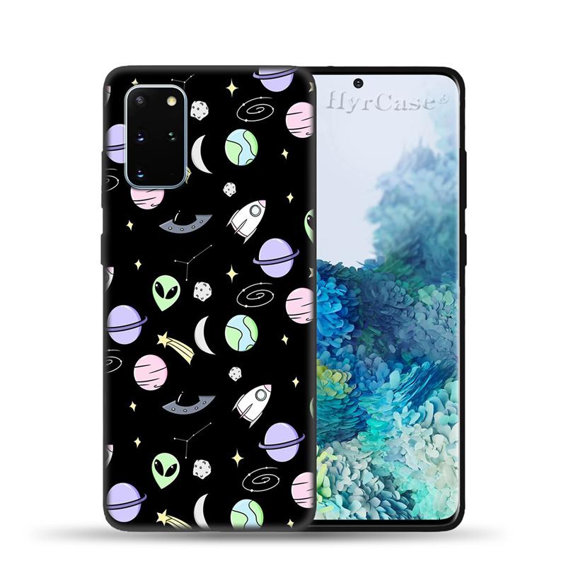 Alien Space Silicone Case For Samsung Galaxy S22 S21 Ultra S20 Fe Plus A53 A73 A52 A72 A51 A71 A22 A12 A32 A50 A33 A13 Cover